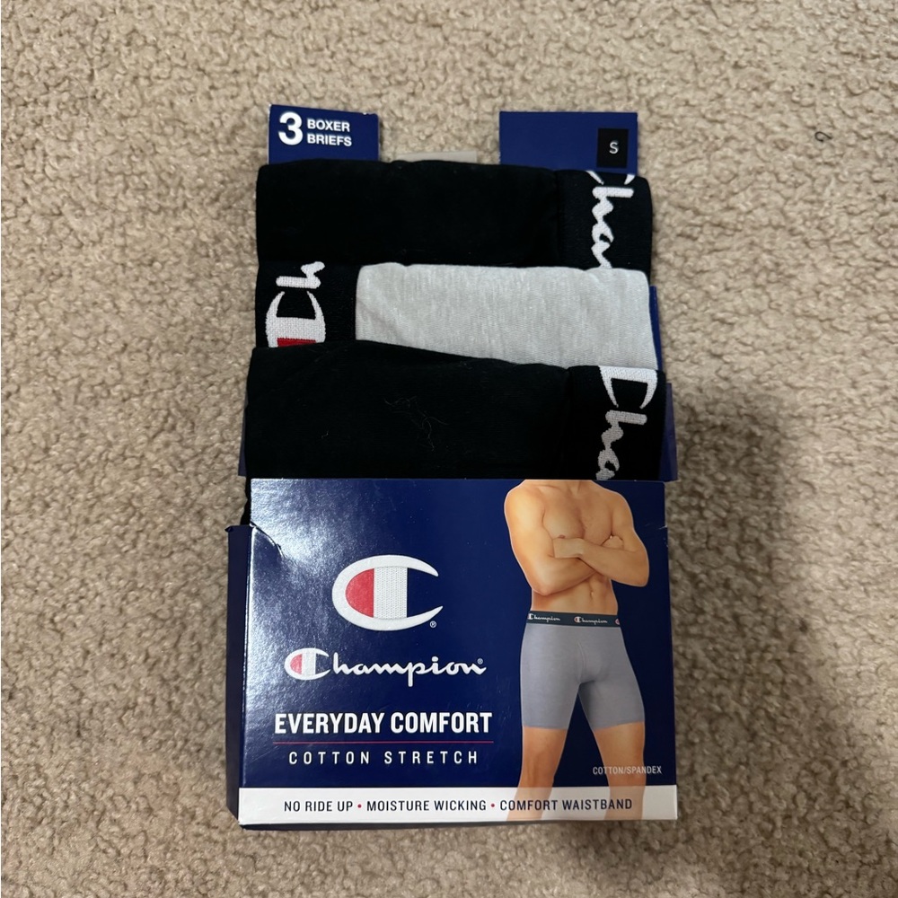 Champion Men's Boxer Briefs - Black & Gray - 3 Pack